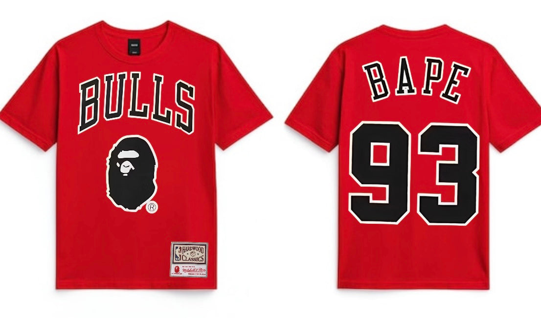 Basket ball T red and black
