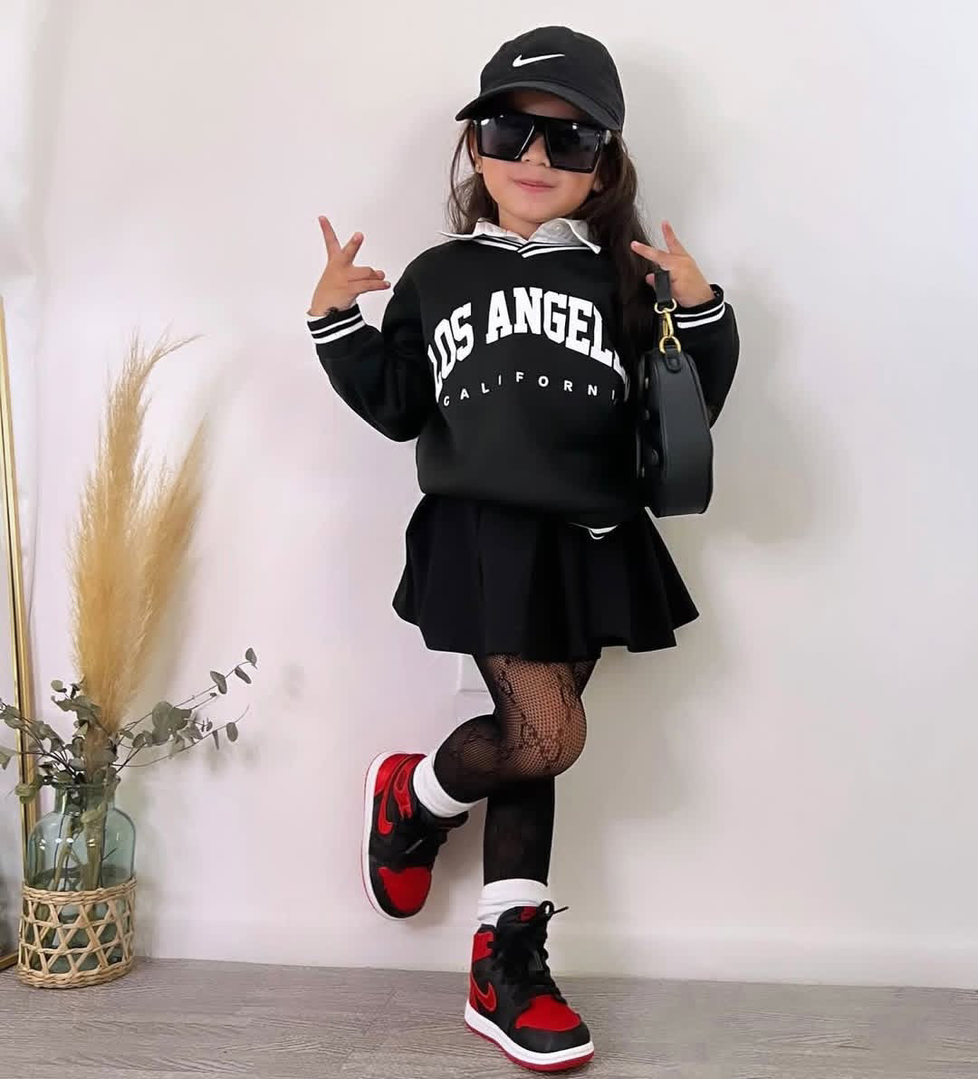 Custom sweatshirt and skirt