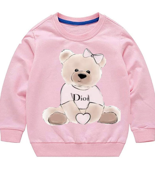 Pink bear crewneck